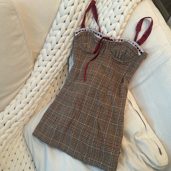WITH JEAN plaid mini dress - Picture 2 of 3